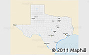 Classic Style 3D Map of Texas, single color outside