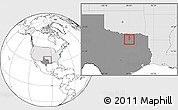 Blank Location Map of ZIP code 75002, highlighted country, highlighted state