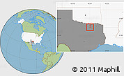 Savanna Style Location Map of ZIP code 75002, highlighted country, highlighted state