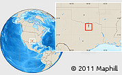 Shaded Relief Location Map of ZIP code 75002