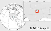 Blank Location Map of ZIP code 75007, highlighted country, highlighted county