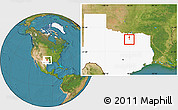 Satellite Location Map of ZIP code 75007, highlighted state