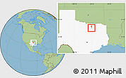 Savanna Style Location Map of ZIP code 75007, highlighted state