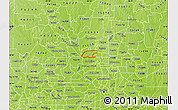 Physical Map of ZIP code 75007