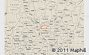 Shaded Relief Map of ZIP code 75007