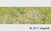 Satellite Panoramic Map of ZIP code 75007
