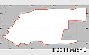 Gray Simple Map of ZIP code 75007