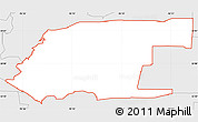 Silver Style Simple Map of ZIP code 75007