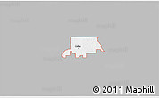 Gray 3D Map of ZIP code 75009, single color outside