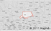 Silver Style 3D Map of ZIP code 75009