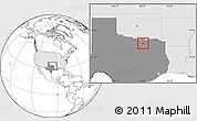 Blank Location Map of ZIP code 75009, highlighted country, highlighted state
