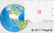 Physical Location Map of ZIP code 75009, highlighted country, highlighted county