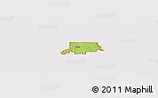 Physical Panoramic Map of ZIP code 75009, cropped outside