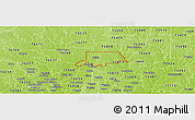 Physical Panoramic Map of ZIP code 75009