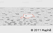 Silver Style Panoramic Map of ZIP code 75009