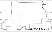 Blank Simple Map of ZIP code 75009, no labels