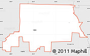 Silver Style Simple Map of ZIP code 75009