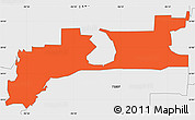 Political Simple Map of ZIP code 75010, single color outside, borders and labels