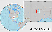 Gray Location Map of ZIP code 75019