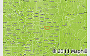 Physical Map of ZIP code 75042