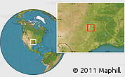 Satellite Location Map of ZIP code 75043