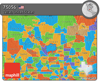 Political Map of ZIP Code 75056