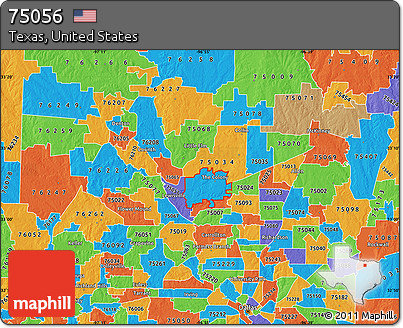 Political Map of ZIP Code 75056