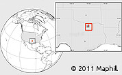 Blank Location Map of ZIP code 75065, highlighted country, highlighted county