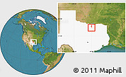 Satellite Location Map of ZIP code 75065, highlighted state