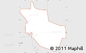 Silver Style Simple Map of ZIP code 75065