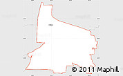 Silver Style Simple Map of ZIP code 75069