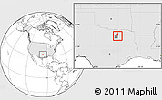 Blank Location Map of ZIP code 75089, highlighted country, highlighted county