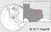 Blank Location Map of ZIP code 75089, highlighted country, highlighted state