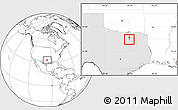 Blank Location Map of ZIP code 75089, highlighted state