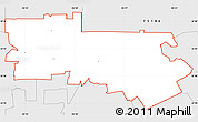 Silver Style Simple Map of ZIP code 75154