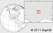 Blank Location Map of ZIP code 75166, highlighted country, highlighted county