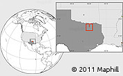 Blank Location Map of ZIP code 75166, highlighted country, highlighted state