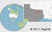 Savanna Style Location Map of ZIP code 75166, highlighted country, highlighted state