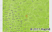 Physical Map of ZIP code 75166