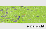 Physical Panoramic Map of ZIP code 75166
