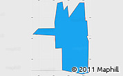 Political Simple Map of ZIP code 75166, single color outside, borders and labels