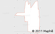 Silver Style Simple Map of ZIP code 75166