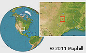 Satellite Location Map of ZIP code 75167