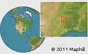 Satellite Location Map of ZIP code 75169
