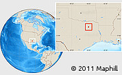 Shaded Relief Location Map of ZIP code 75169