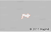 Gray 3D Map of ZIP code 75173, single color outside