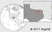 Blank Location Map of ZIP code 75173, highlighted country, highlighted state