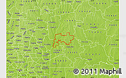 Physical Map of ZIP code 75173