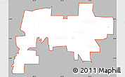 Gray Simple Map of ZIP code 75173, cropped outside
