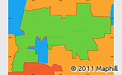 Political Simple Map of ZIP code 75173